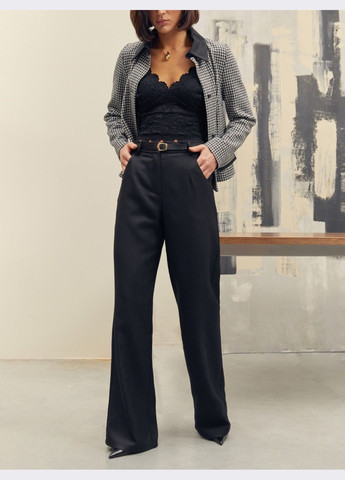 классические прямые брюки чёрного цвета Dressa (278762326)