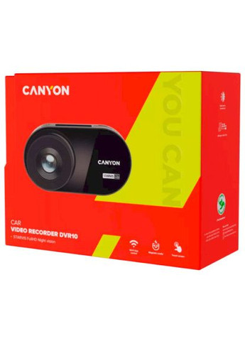 Видеорегистратор (CND-DVR10) Canyon DVR10 FullHD 1080p Wi-Fi Black (370017231)