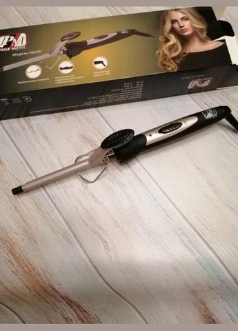 Профессиональная конусная плойка для афро кучеров с зажимом PM1237 Pro Черный Promotec (306716511)