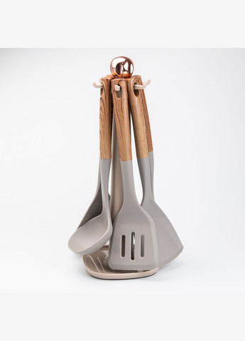 Набір кухонного приладдя 6 штук з підставкою HP27474 TS Kitchen сірий,