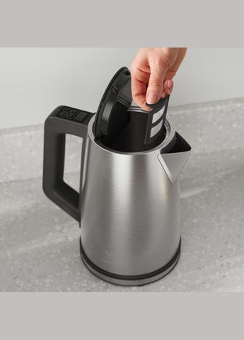 Електрочайник, 1.7л, Strix, дисплей, метал, підтримка темп, нерж Electrolux (314747653)