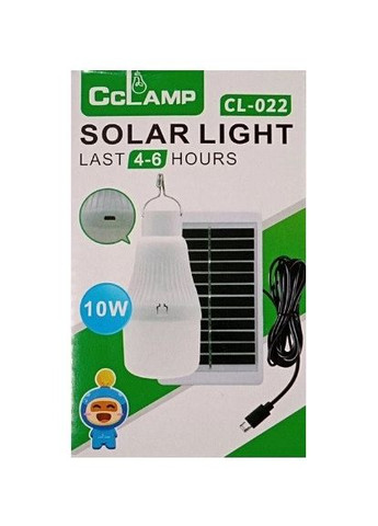 Ліхтар акумуляторна лампа CL-022 LED лампа ліхтарик сонячна панель 10 Вт Cclamp (304253324)