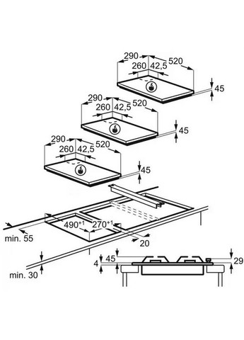 Варочная поверхность EGC3322NVK Electrolux (306940838)