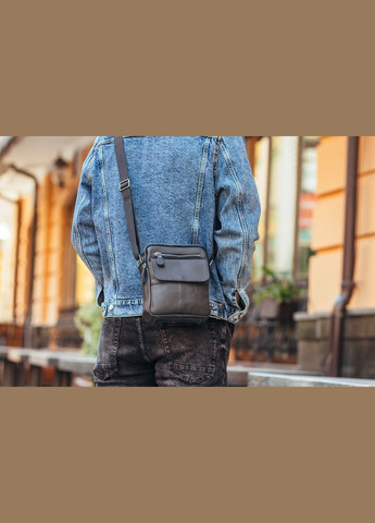 Сумка кожаная мужская черная через плечо IT-73302 Tiding Bag (298566493)