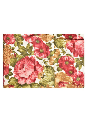 Скатертина 140х170 см з плямо та водовідштовхувальним просоченням бавовна півонія бордо IDEIA (342128349)