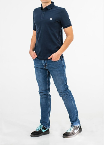 Темно-синяя футболка-поло мужское для мужчин Hugo Boss