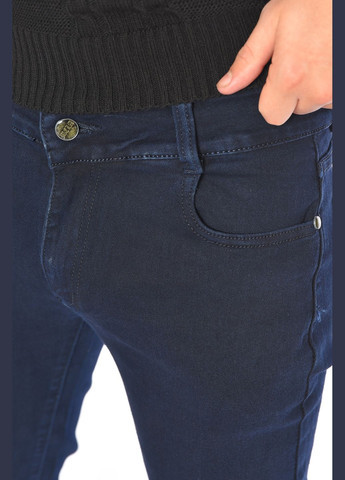 Джинси чоловічі однотонні темно-синього кольору Let's Shop (306426792)