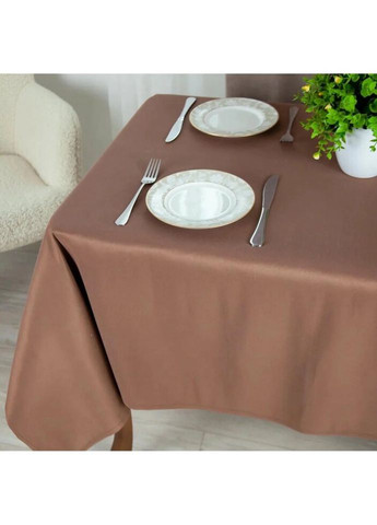 Скатертина водовідштовхувальна Aquastop Brownie С-04222-30306 150х150 см брауні ТЕП (319551810)