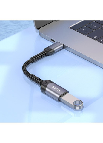 Кабель-переходник UA24 Type-C to USB 3.0 Metal Gray Hoco (356769905)