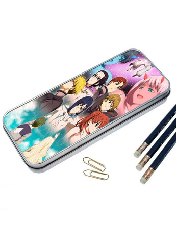 Пенал шкільний для хлопчика та дівчинки металевий Любий у Франксі #014 7*18 см Silver No Brand (309156987)