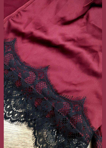 Бордова всесезон піжама жіноча бордового кольору футболка + шорти Let's Shop
