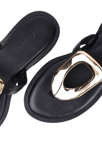 Жіночі Шльопанці 454-04 Чорний Шкіра Attizzare (330179844)