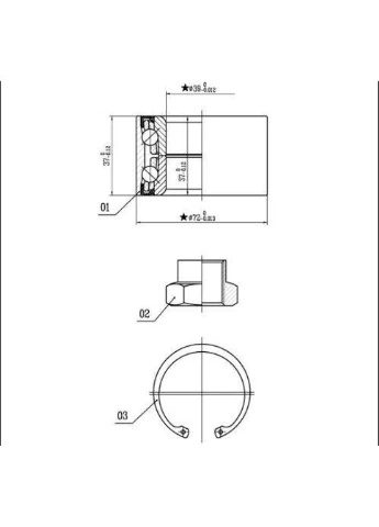 Подшипник колесный STARLINE (376149112)