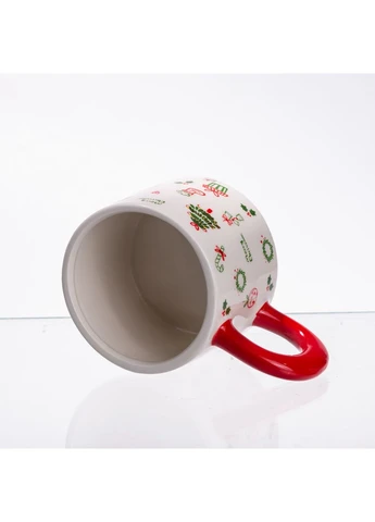 Новорічна порцелянова чашка з кришкою Merry Christmas 350 (мл) CR-1-20 (A-040924) Yiwu (381499208)