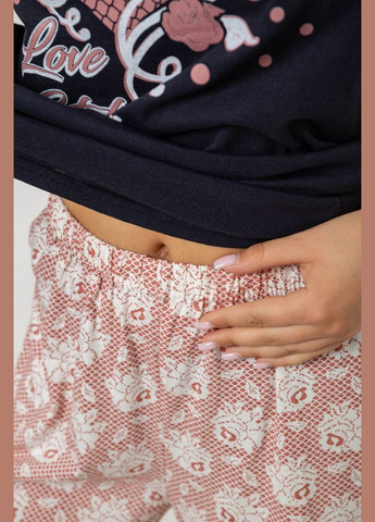 Синяя пижама женская с принтом Ager 243R3697