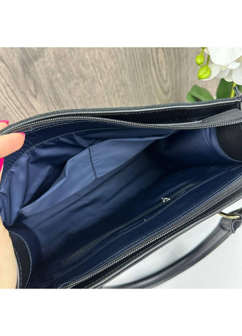 Жіноча чорна сумка з натуральної замші з тисненням рептилія ProDobro (363221052)