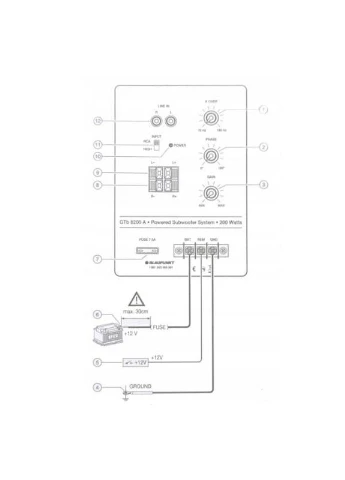 Сабвуфер активный GTb8200a с усилителем Blaupunkt (383882590)