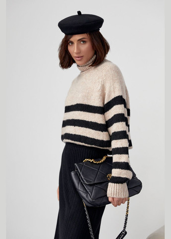 Вязаный женский свитер в полоску 4612 Lurex (280910360)