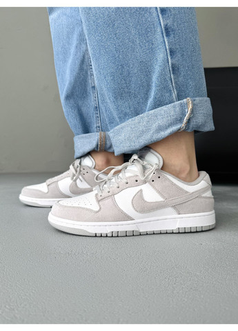 КРОСІВКИ ЖІНОЧІ NIKE SB DUNK LOW WHITE / GREY TEXTILE НАЙК СБ ДАНК No Brand сірі демісезони (368886048)