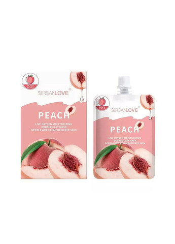 Киснева маска Peach Bubble Mask Cleansing Mud з Персиком 100 g Sersanlove (351586526)