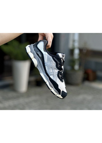 Серые демисезонные кроссовки мужские asics gel nyc 1090 white black grey асикс гель нюк No Brand