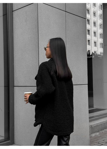 Черная рубашка Україна с длинным рукавом