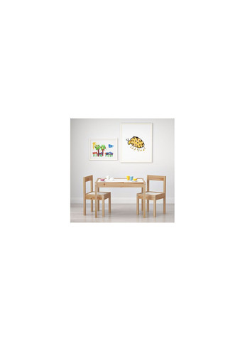 Детский стол с 2 стульями белый сосна IKEA (272150210)