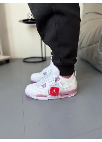 КРОСІВКИ ЖІНОЧІ NIKE 4 RETRO WHITE PIOREO НАЙК АІР РЕТРО БІЛІ No Brand білі демісезони (391939306)