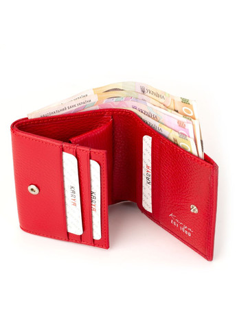 Шкіряний жіночий маленький гаманець 120346 червоний Туреччина Karya (261481931)