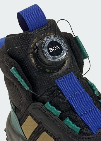 Черные спортивные осенние ботинки fortatrail boa kids adidas