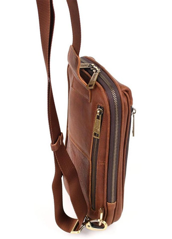 Сумка чоловіча через плече сумочка слінг в дорогу планшет спортивний для документів барсетка для телефону Коричневий 34420 TARWA (332164463)
