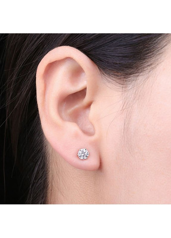 Срібні сережки кульчики з топазом Kabluchka (355346073)