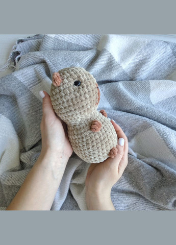 Игрушка вязаная крючком капибара плюшевая, 15 см, ручная работа, в подарок Hand Made (339869522)