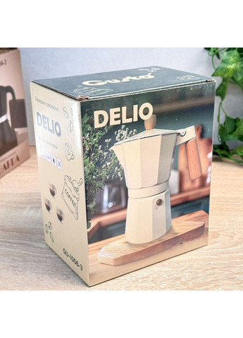 Гейзерна кавоварка алюміній 150 мл кремова GT-10063 Deli Gusto (369477917)