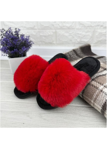 Кімнатні тапочки жіночі пухнасті Е-006098-5 Червоні Sanlin (355804302)
