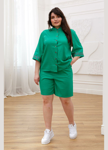 Жіночі лляні шорти-бермуди з бічними кишенями (ШТ 0223) RiMari (331167223)