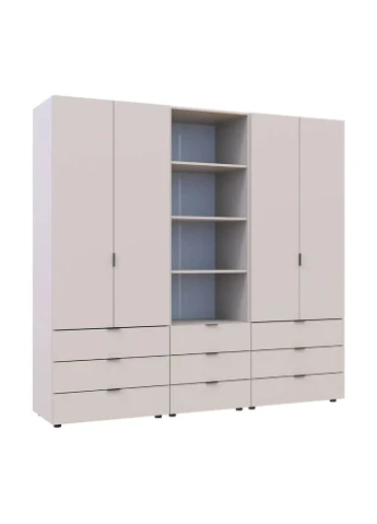 Шафа для одягу Гелар Кашемір 2+2ДСП з пеналом 215х49.5х203.4 (DRS-011918) Doros (373646998)