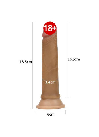 Фалоїмітатор на присоску Nature Cock 18 см реалістичний Lovetoy (303885585)