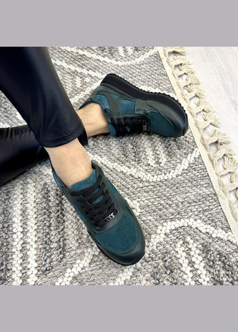 Кросівки комбіновані жіночі на шнурівці. Vasha para зелені демісезони (322429423)