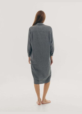 Серое повседневный платье-рубашка silver xs-s рубашка Leglo