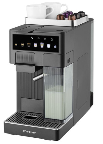 Кофеварка капсульная Renzo 1.6л, капсулы, молотый кофе, сенсорное управление, автоматический капучинатор, серый Catler (365749032)