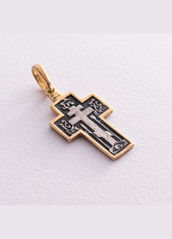 Серебряный крестик с позолотой 132465 Oniks (264023250)