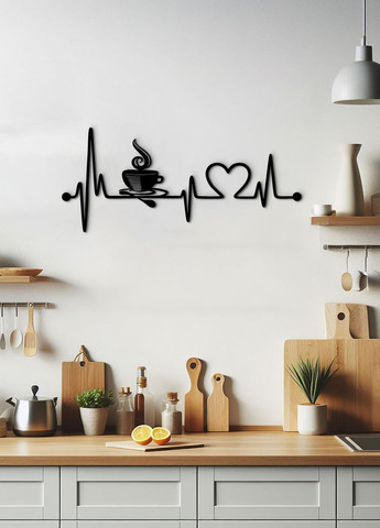 Сучасна картина на кухню, дерев'яний декор для дому "Кава для коханої", оригінальний подарунок 70х30 см Woodyard (291842678)