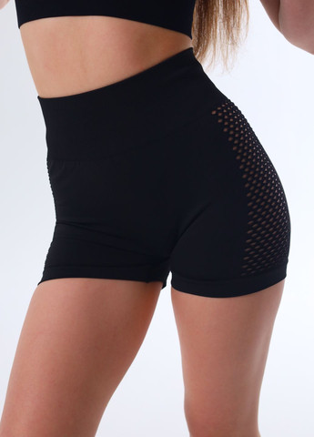 Чорні шорти з сіткою та ефектом push-up (70093) FitFiesta (328931675)