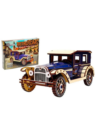 Деревянный конструктор Retro Car 140 деталей в ассортименте Puz-00955 PuzzleOK Дер9307 (370654455)