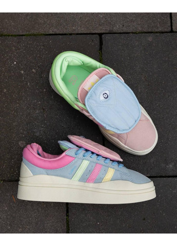 Рожеві Осінні кросівки чоловічі adidas campus x bad bunny moon pink адідас кампус No Brand