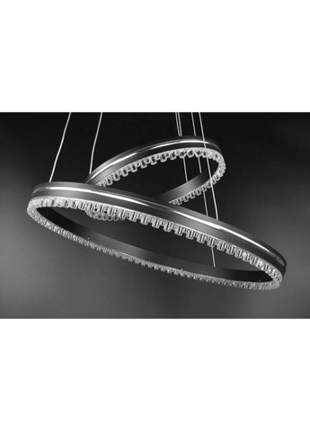 Люстра светодиодная подвесная LED светильник для квартиры на потолок лэд с пультом 26564 Черный 40-140х50х50 см. Sunnysky (324395785)