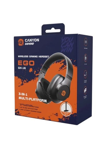 Навушники Canyon (CND-SGHS16B) VAG EGO GH-16 Black (366691855)