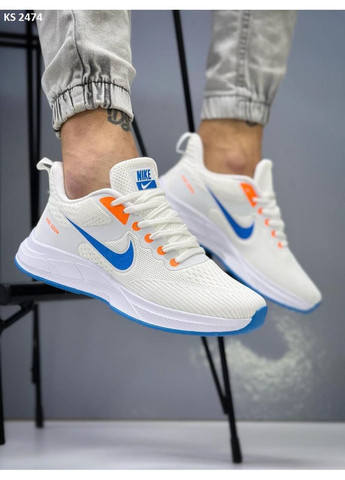 КРОСІВКИ ЖІНОЧІ NIKE AIR ZOOM WHITE BLUE НАЙК АІР ЗУМ No Brand білі демісезони (368858060)