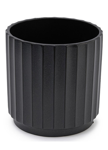 Кашпо для цветов elemi Грань 16 см керамическое 2,4 л черное Мамин Посуд (336213682)